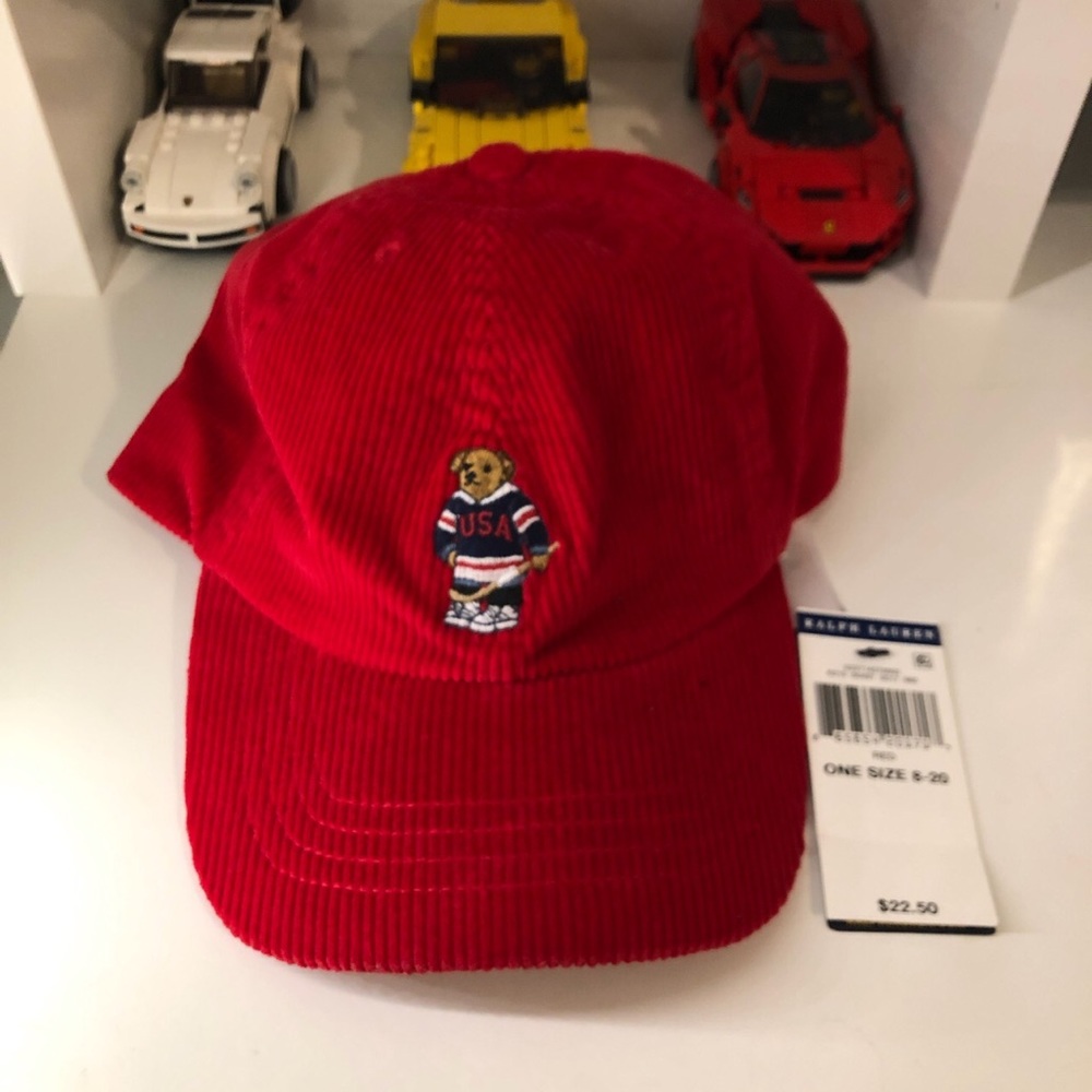 NWT Polo Ralph Lauren Red USA Hockey Bear